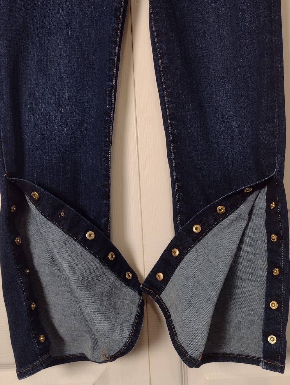 Frame Denim Le High Straight Jeans Snap Ankle Split Hem - Picture 13 of 16